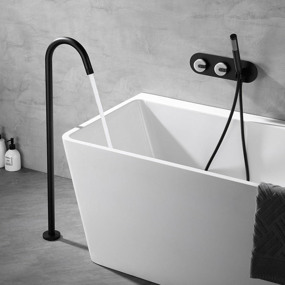 Robinet de baignoire sur pied molettes en marbre