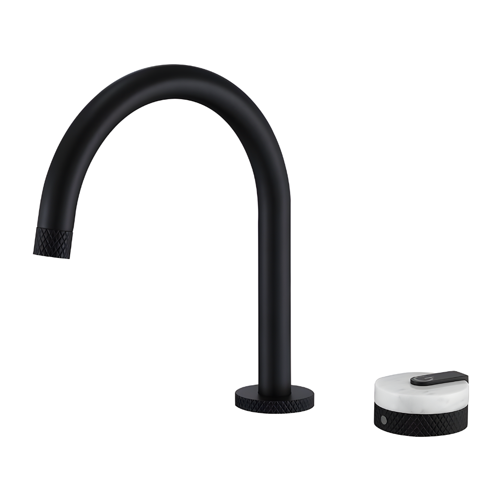 Sodalite Mitigeur de Lavabo Artisanal, Molettes en Marbre