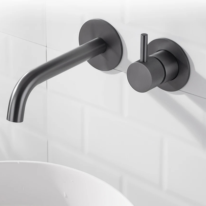 Calcedonio Robinet de Lavabo Mural Moleté, 4 Finitions