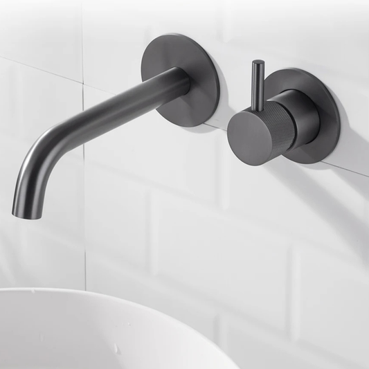 Calcedonio Robinet de Lavabo Mural Moleté, 4 Finitions
