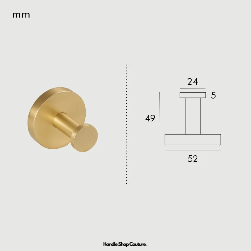 Accessoires de salle de bain laiton massif moleté