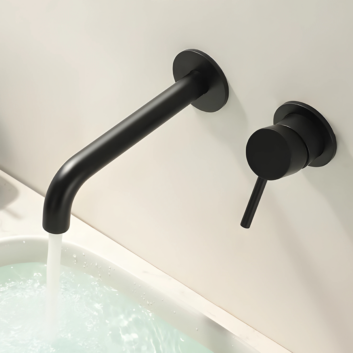 Selenite Robinet de Lavabo Mural, Laiton Moleté, 5 Finitions