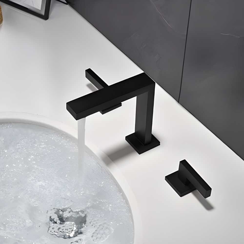 Ossidiana Mitigeur de Lavabo Trois Trous, Laiton Massif, 6 Finitions