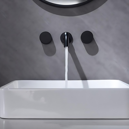 Azzurrite Robinet de Lavabo Mural, Laiton Massif, 5 Finitions