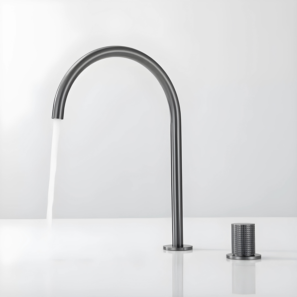 Feldspato Mitigeur de Lavabo Monotrou Moleté, 4 Finitions