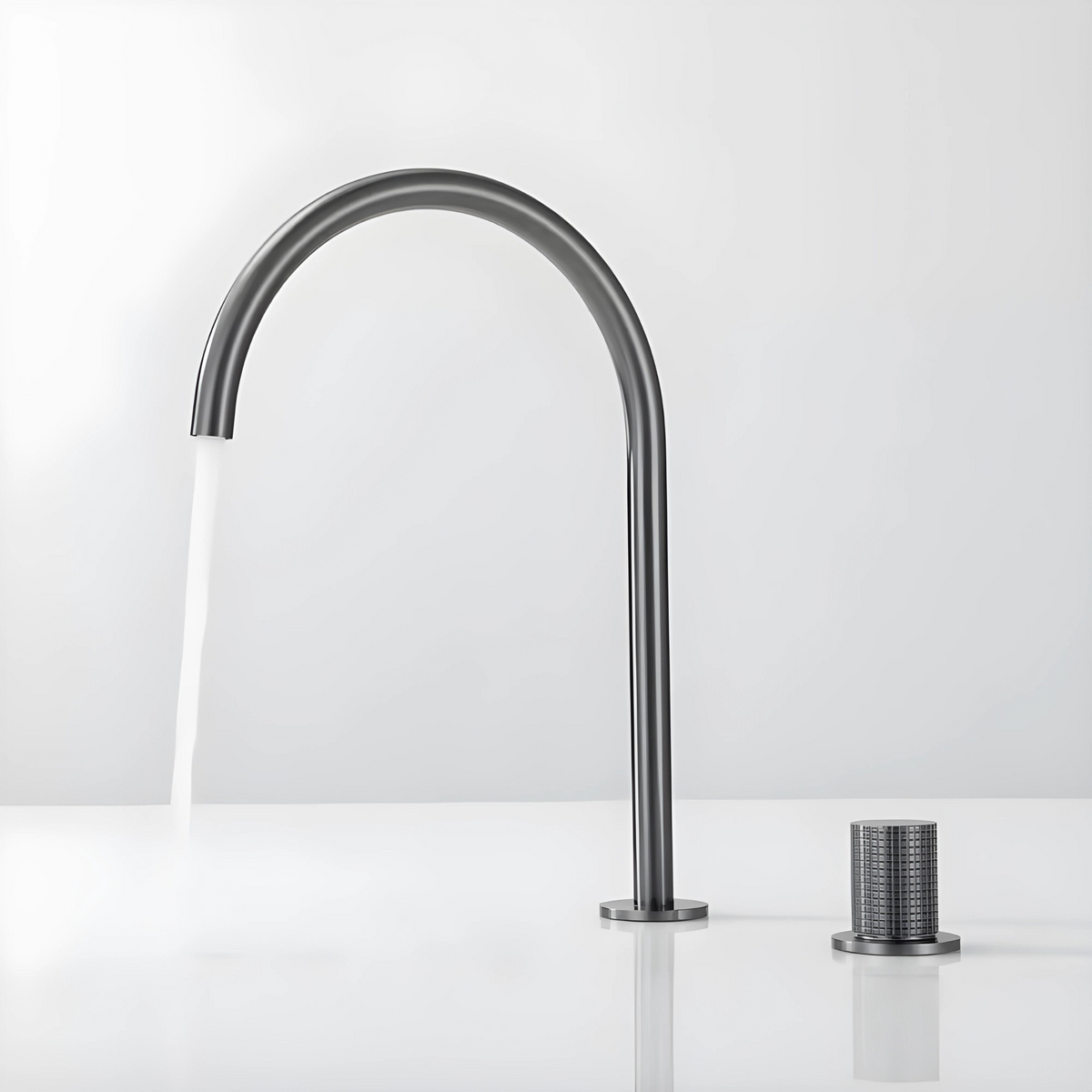 Feldspato Mitigeur de Lavabo Monotrou Moleté, 4 Finitions