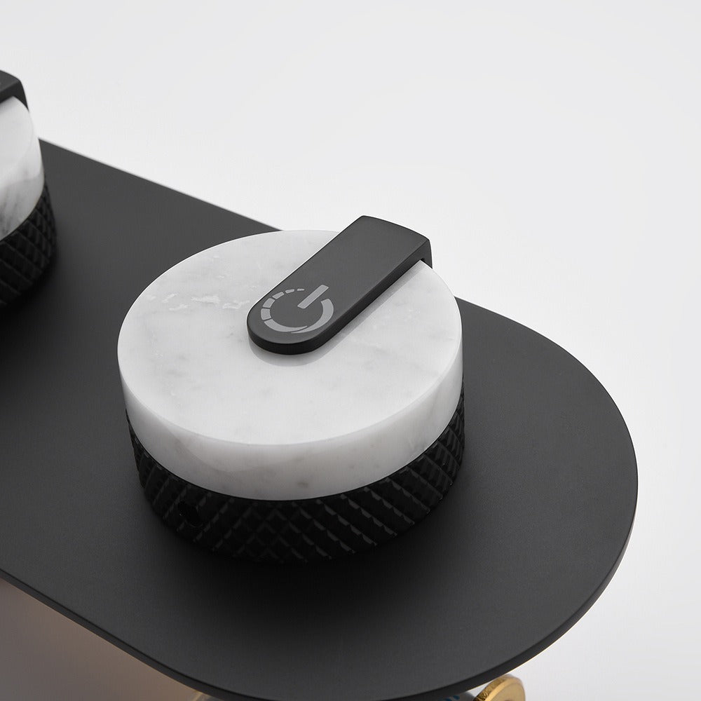 Robinet de baignoire sur pied molettes en marbre