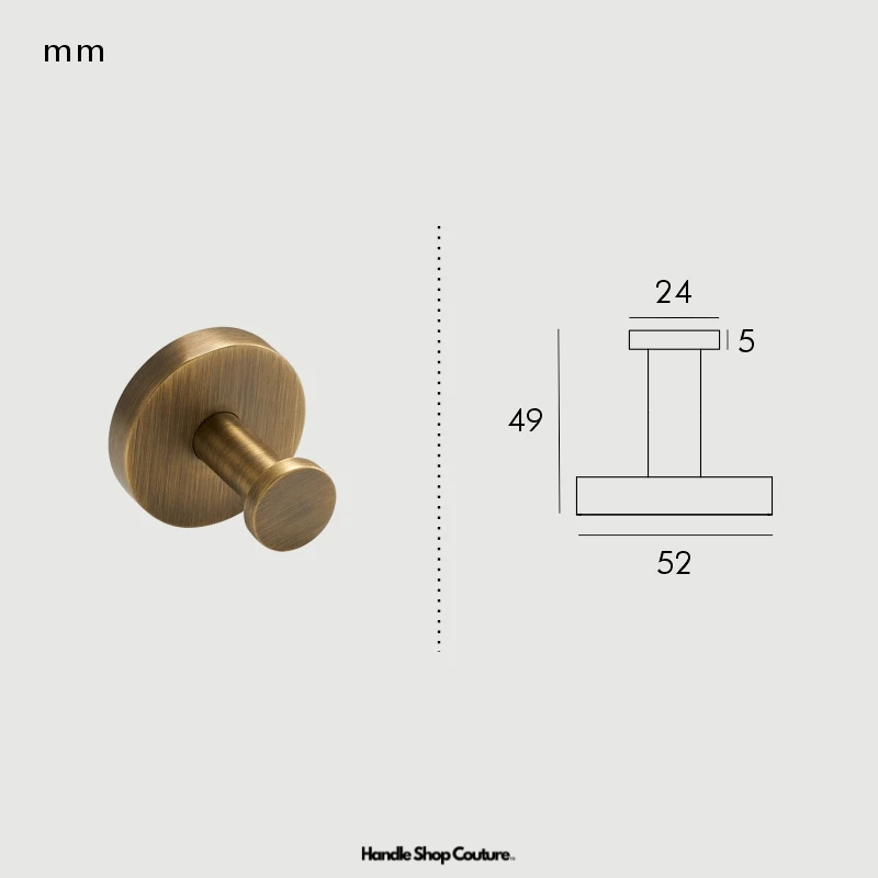 Accessoires de salle de bain laiton massif moleté
