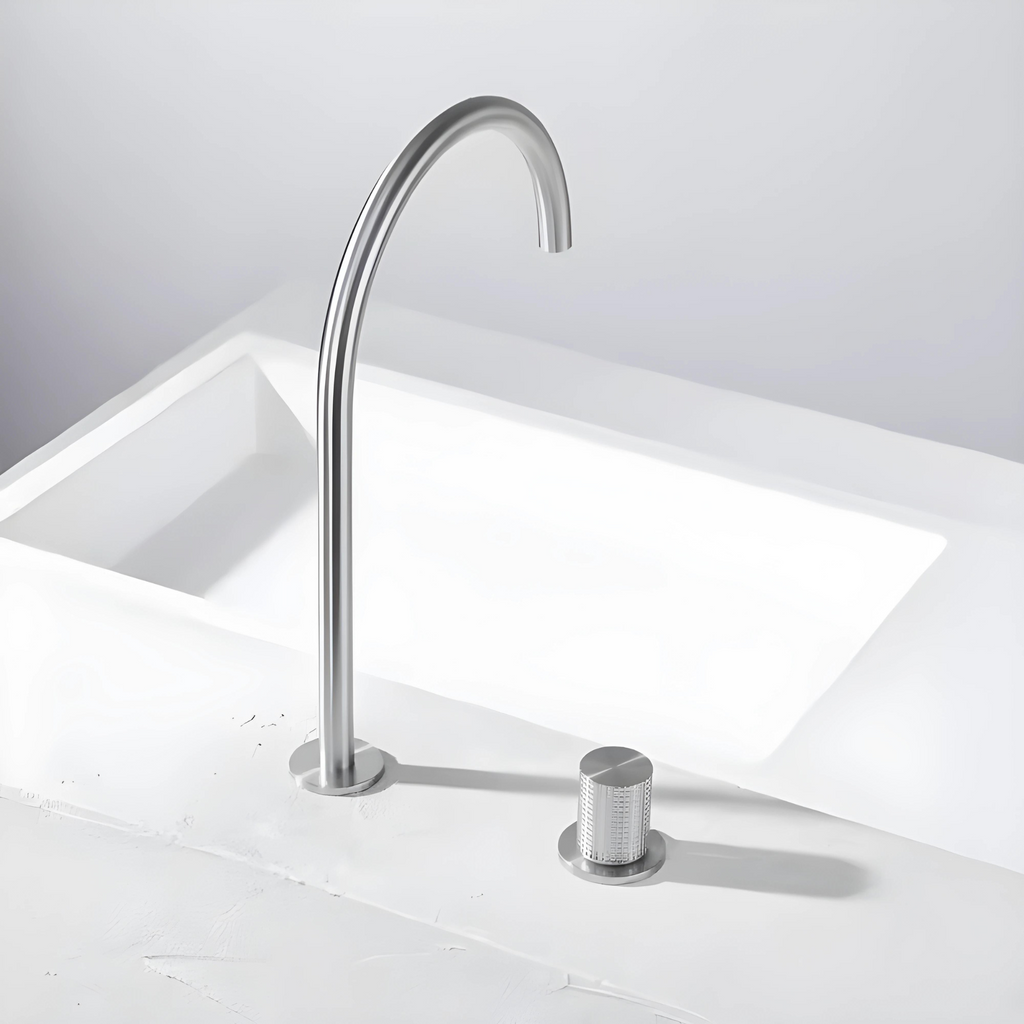 Feldspato Mitigeur de Lavabo Monotrou Moleté, 4 Finitions