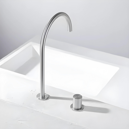 Feldspato Mitigeur de Lavabo Monotrou Moleté, 4 Finitions