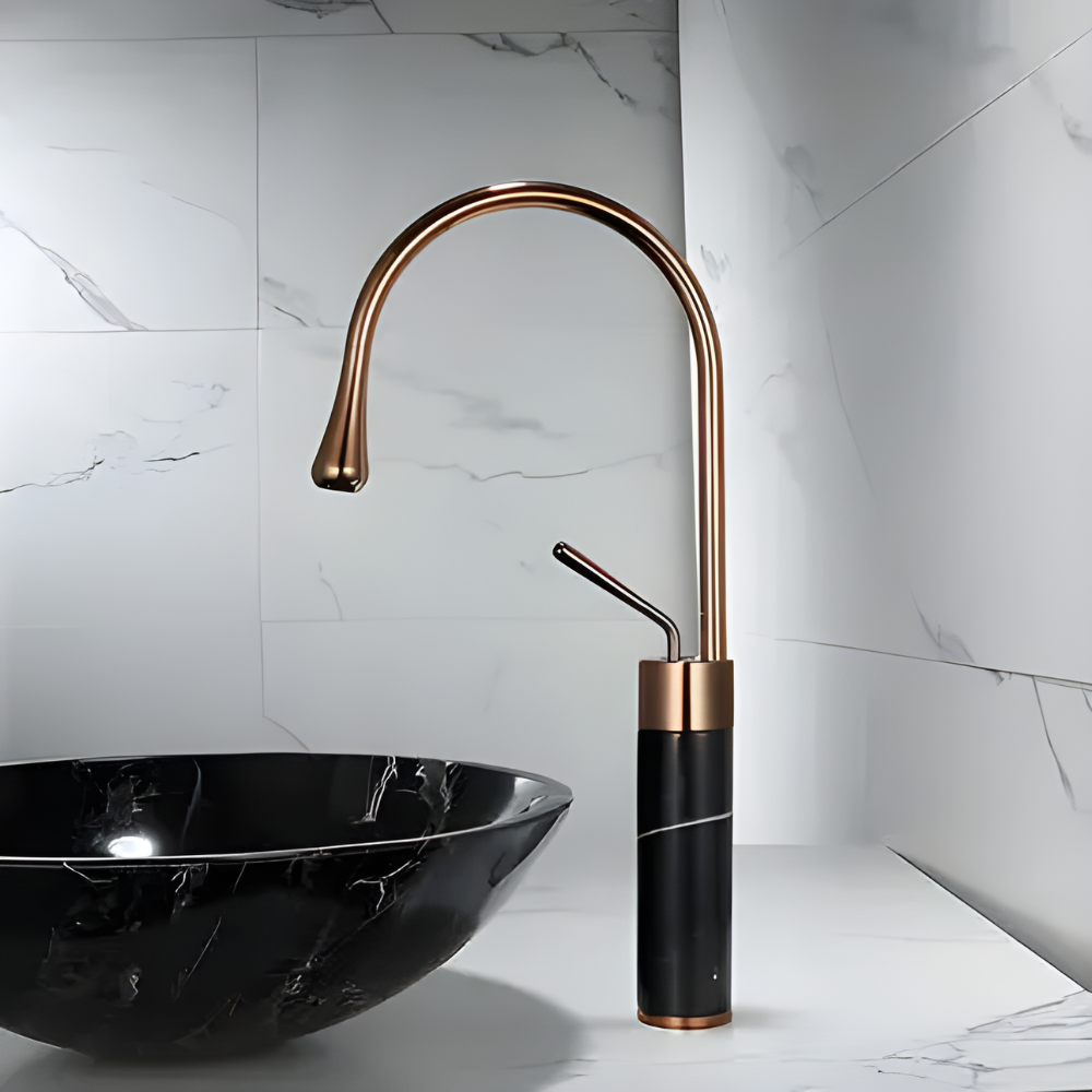 Quarzo Robinet de Lavabo Socle Marbre, 3 Longueurs
