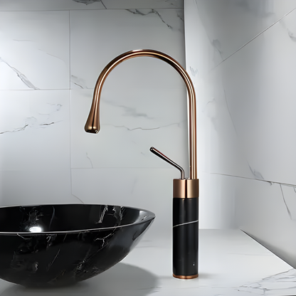 Quarzo Robinet de Lavabo Socle Marbre, 3 Longueurs