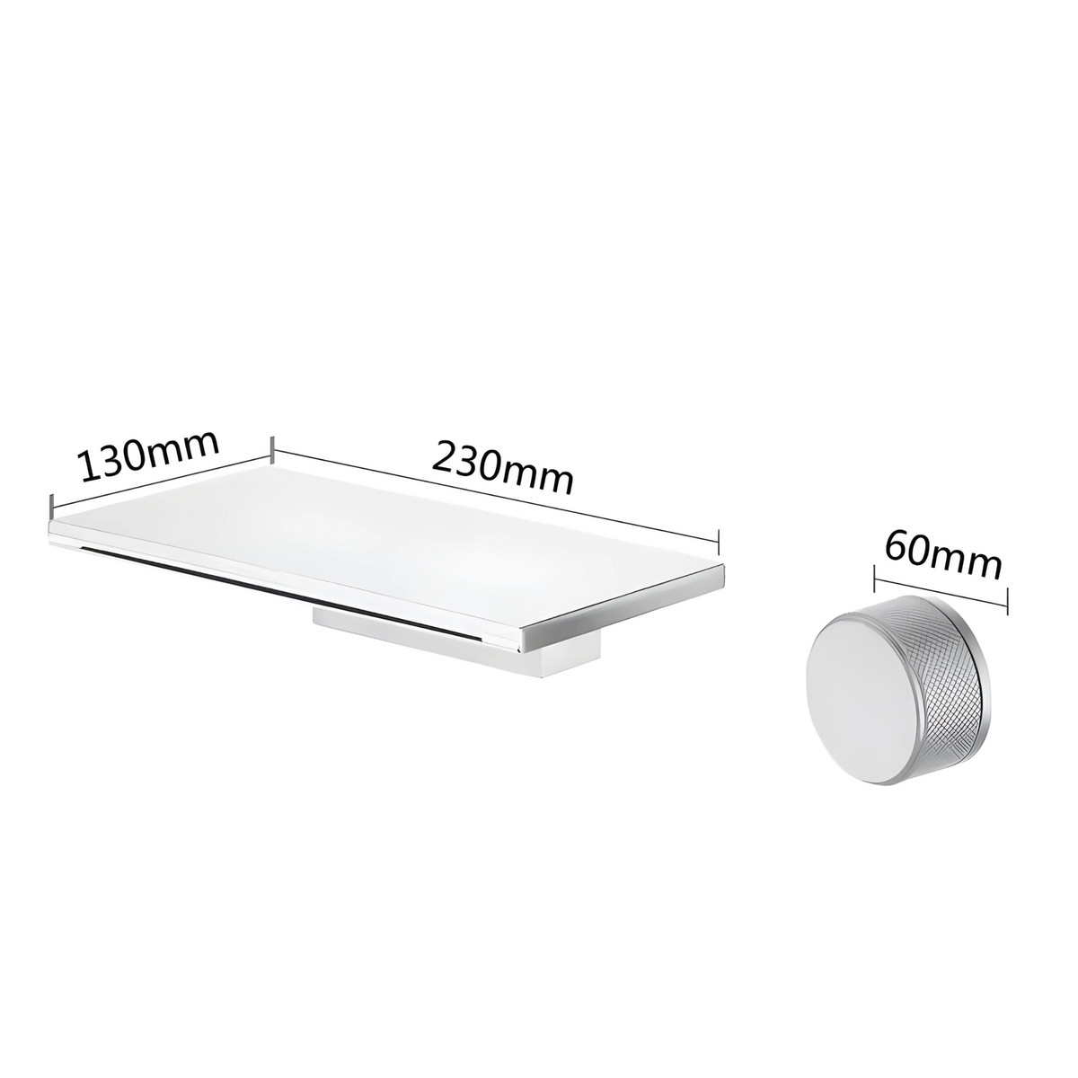 Magnetite Robinet de Lavabo Mural Moleté, 5 Finitions