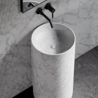 Vasque sur pied en marbre raffinée
