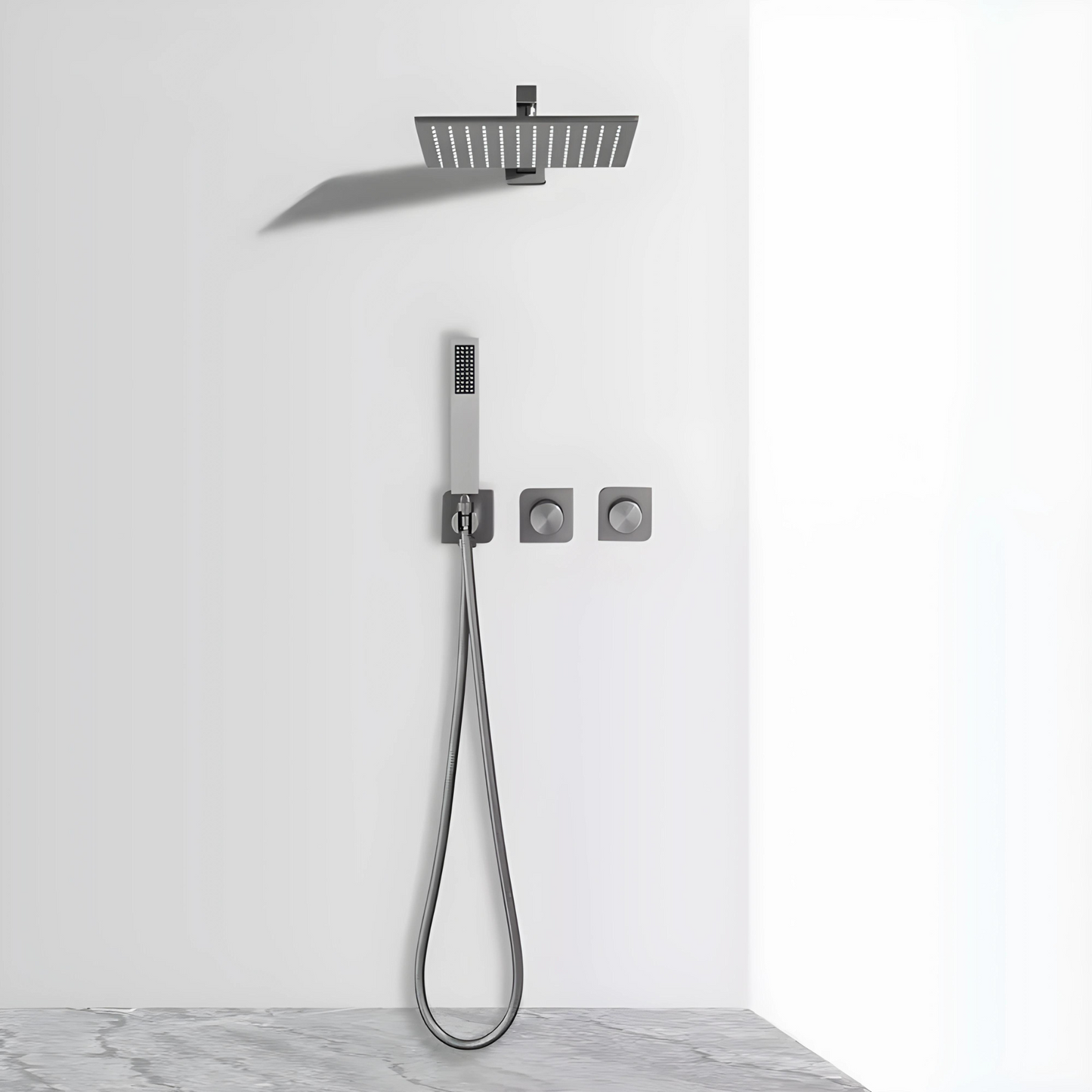 Colonne de douche panneau intégré ou séparé moletée