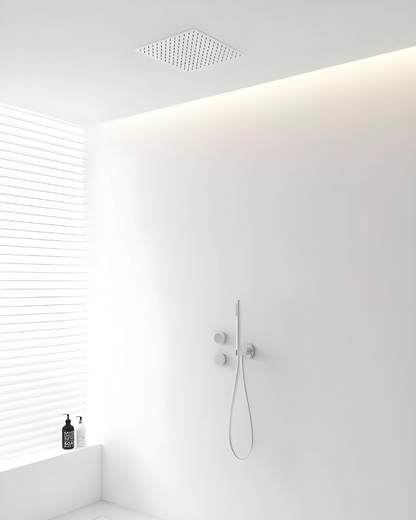 Colonne de douche encastrée plafond texture moletée