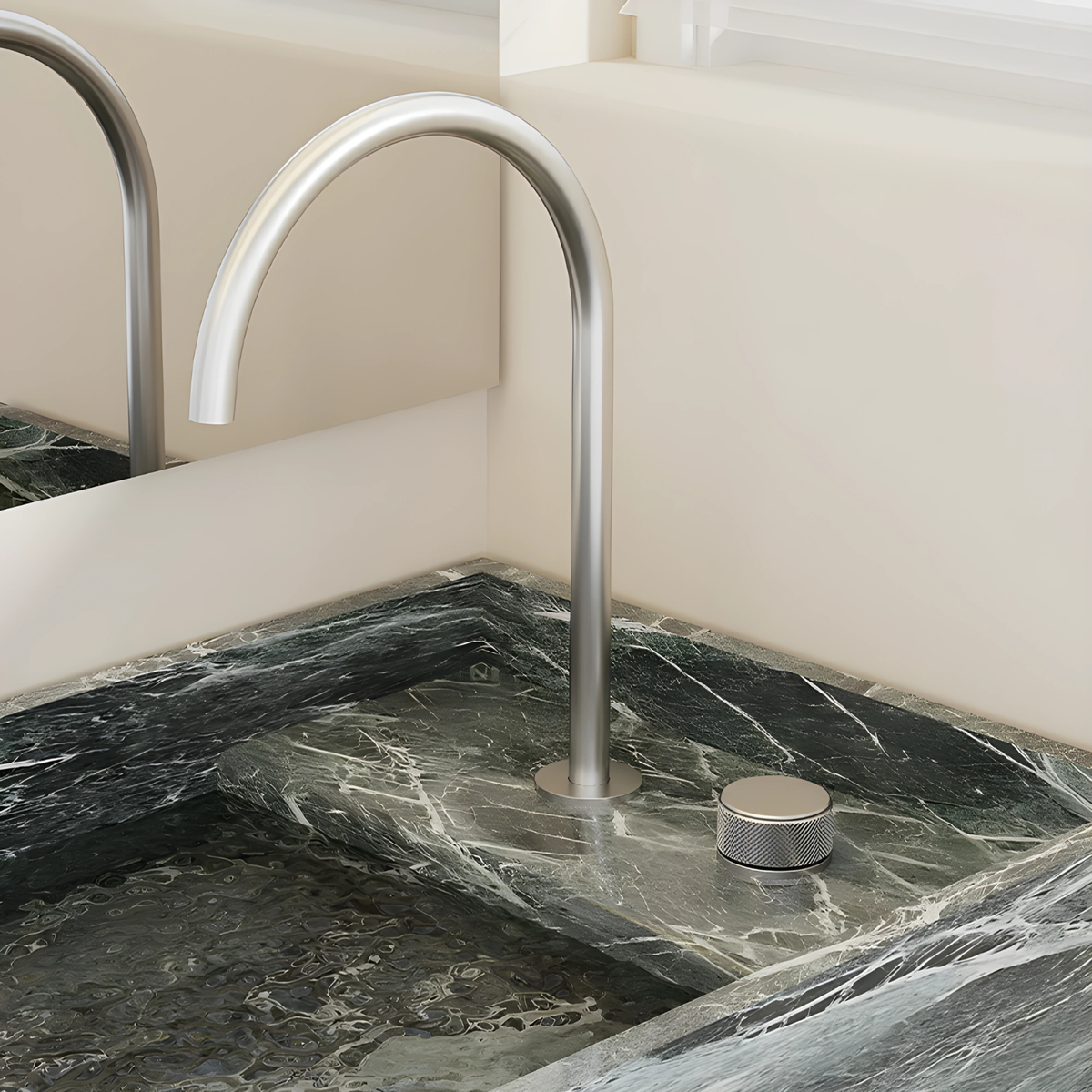 Berillio Mitigeur de Lavabo Monotrou Moleté, 4 Finitions