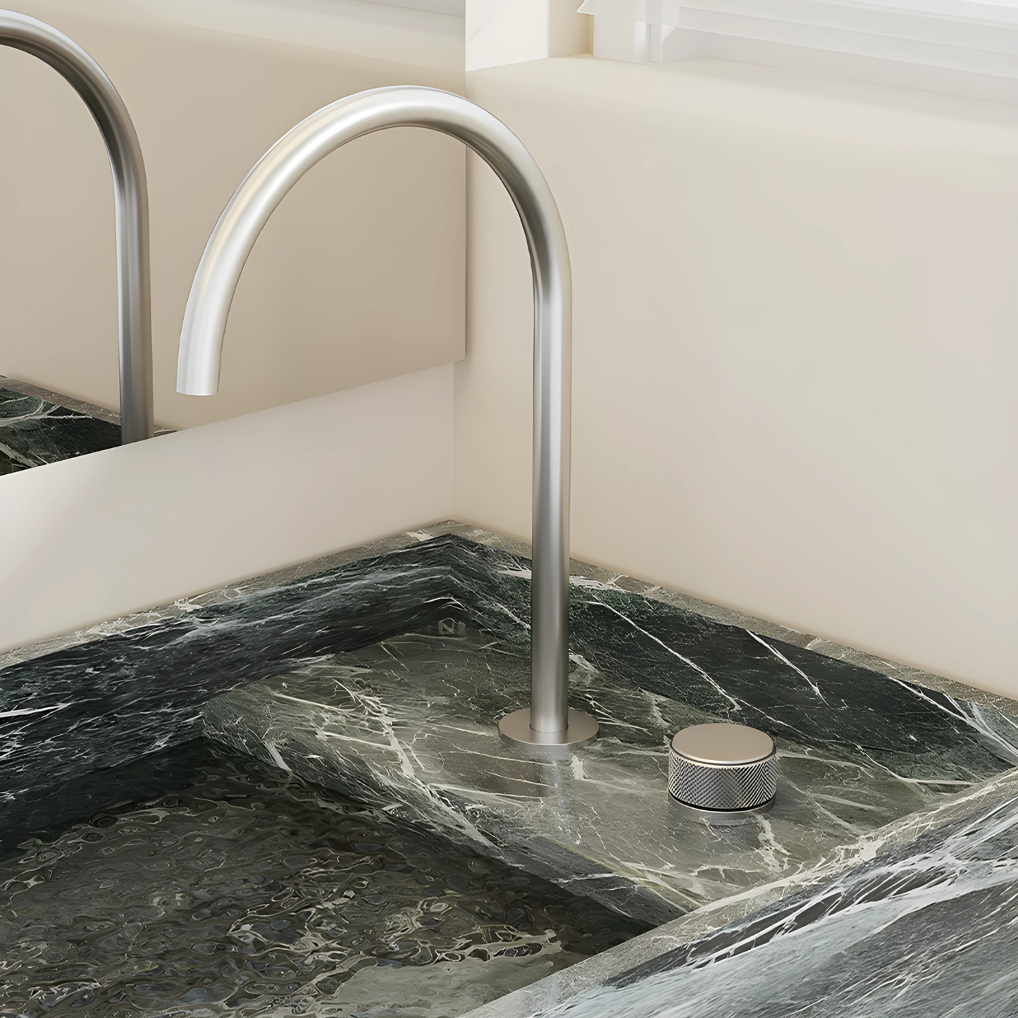 Berillio Mitigeur de Lavabo Monotrou Moleté, 4 Finitions