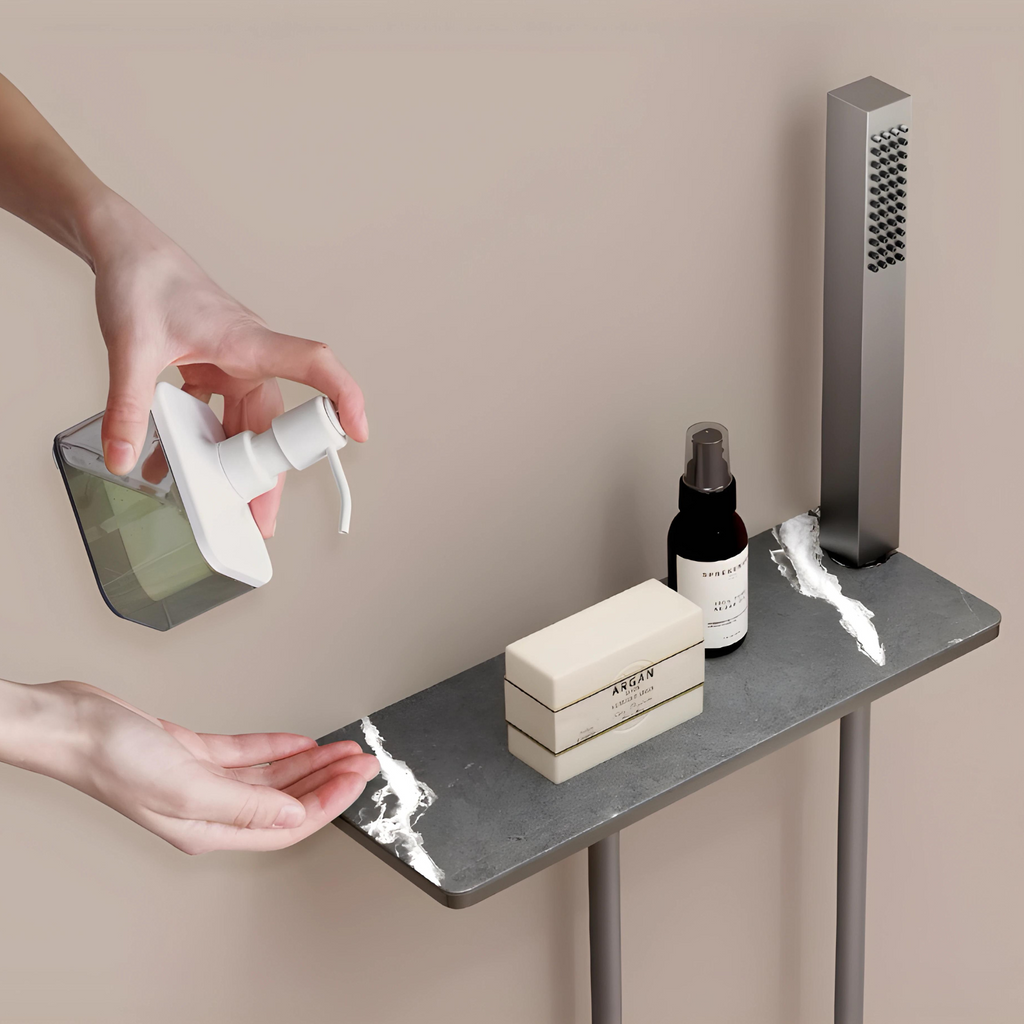 Colonne de douche avec tablette en ardoise