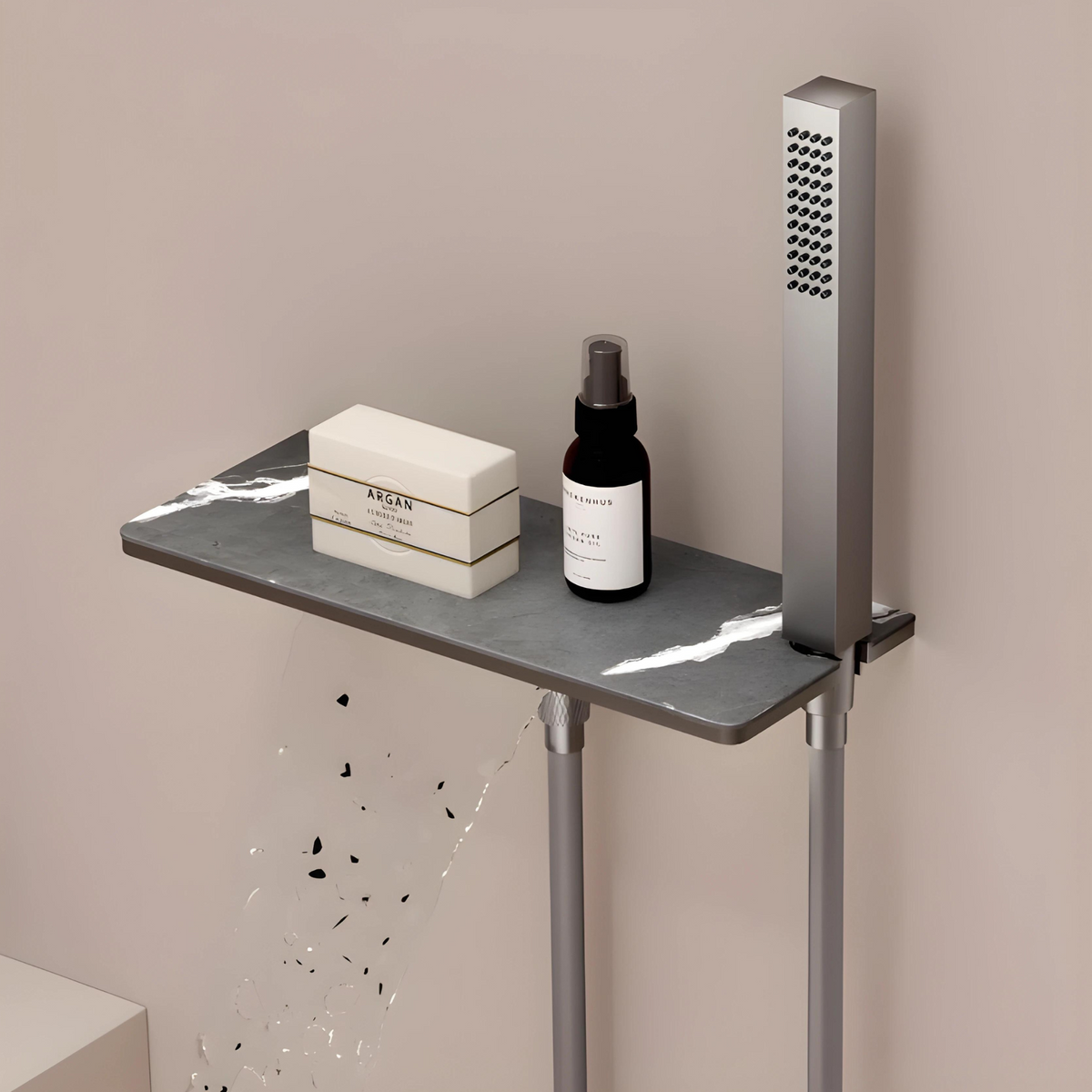 Colonne de douche avec tablette en ardoise