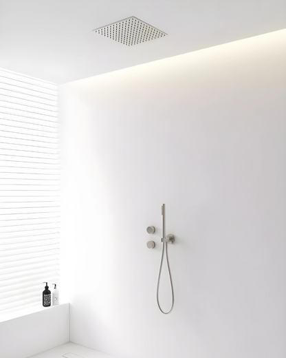 Colonne de douche encastrée plafond texture moletée