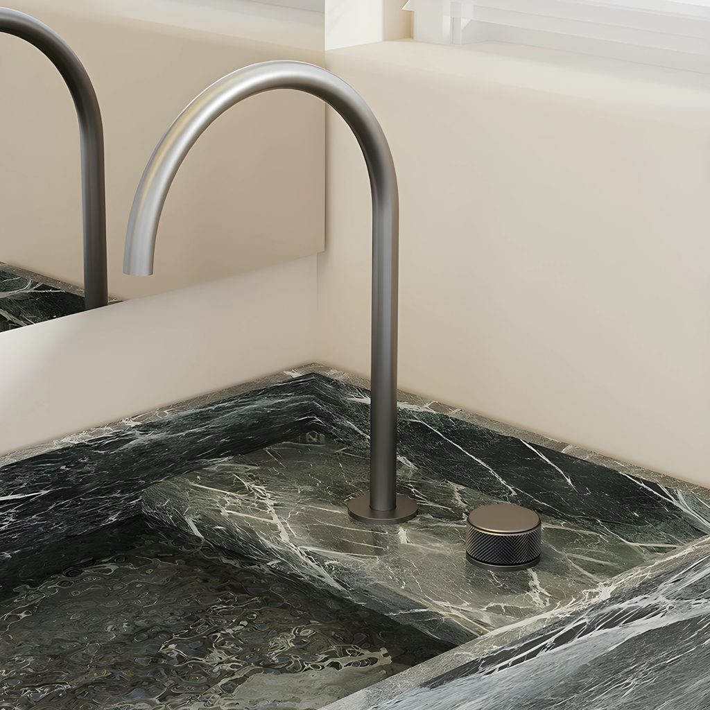 Berillio Mitigeur de Lavabo Monotrou Moleté, 4 Finitions