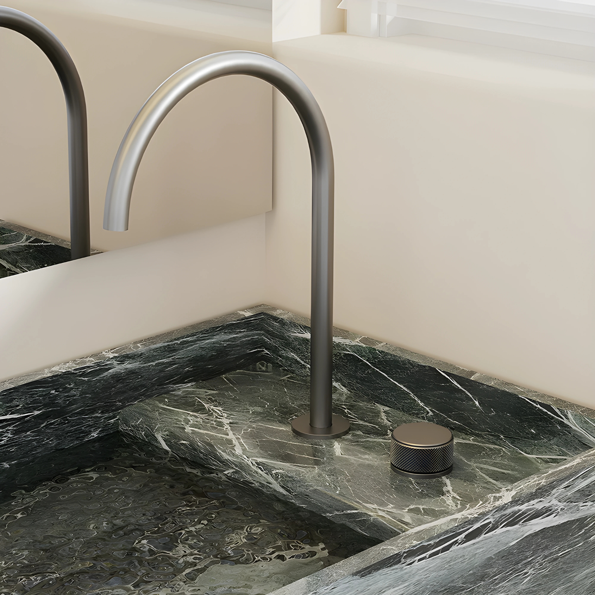 Berillio Mitigeur de Lavabo Monotrou Moleté, 4 Finitions