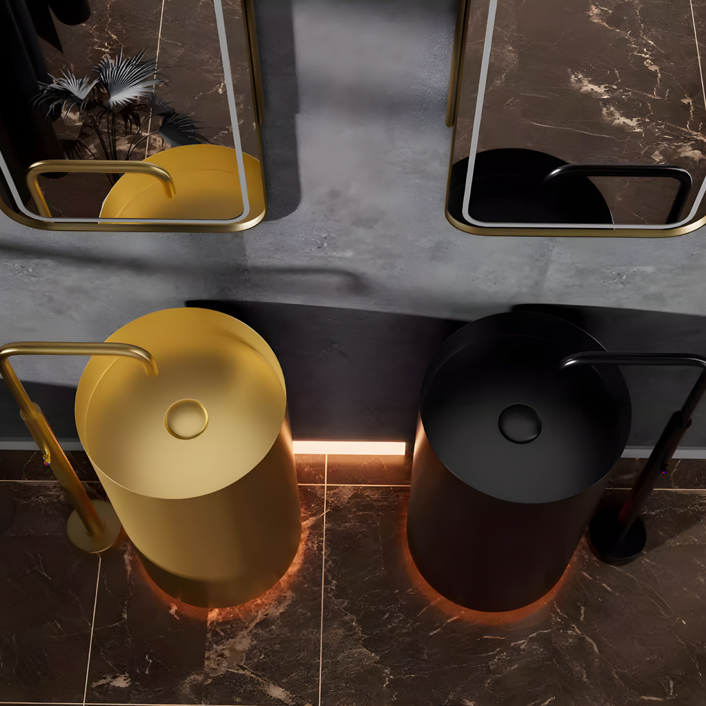 Celestina Robinet de Lavabo Mural Moleté, 6 Finitions