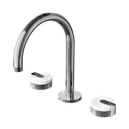 Sodalite Mitigeur de Lavabo Artisanal, Molettes en Marbre