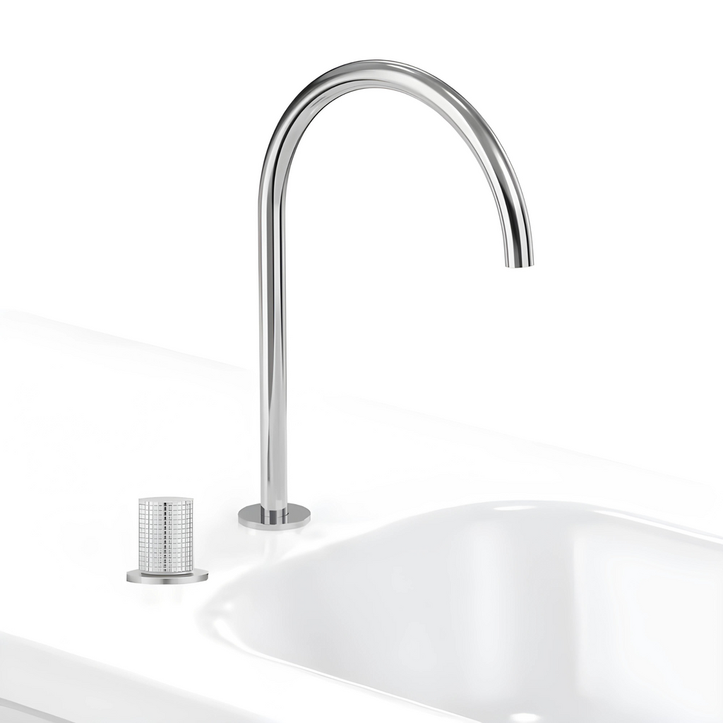 Feldspato Mitigeur de Lavabo Monotrou Moleté, 4 Finitions