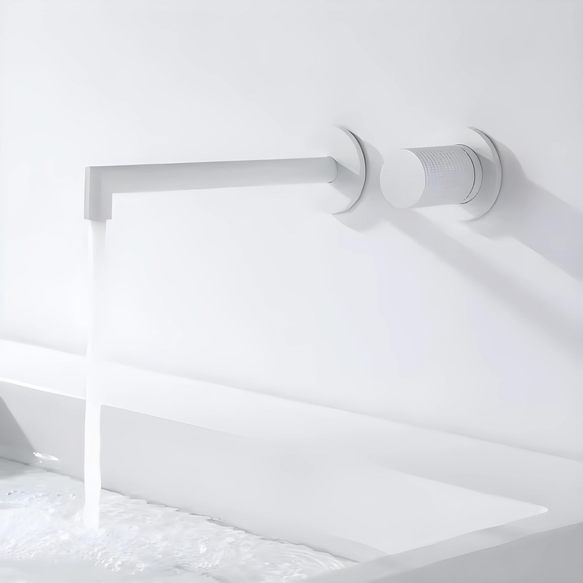 Mica Robinet de Lavabo Mural Moleté, 5 Finitions