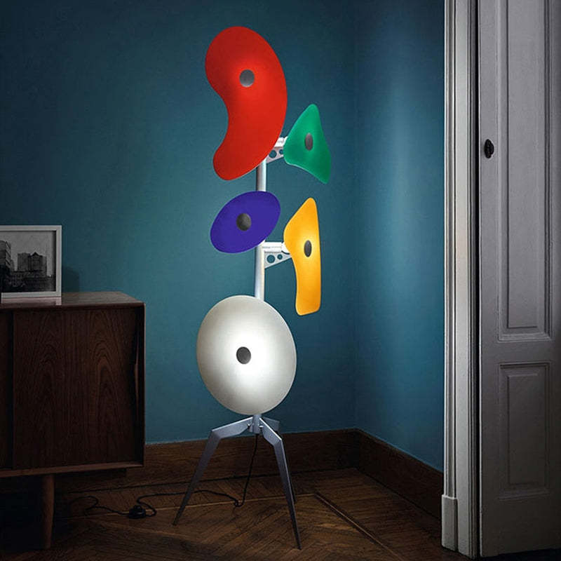 Valentina Lampadaire Design Géométrique Coloré, Métal/Résine, Salon - Neutralighting