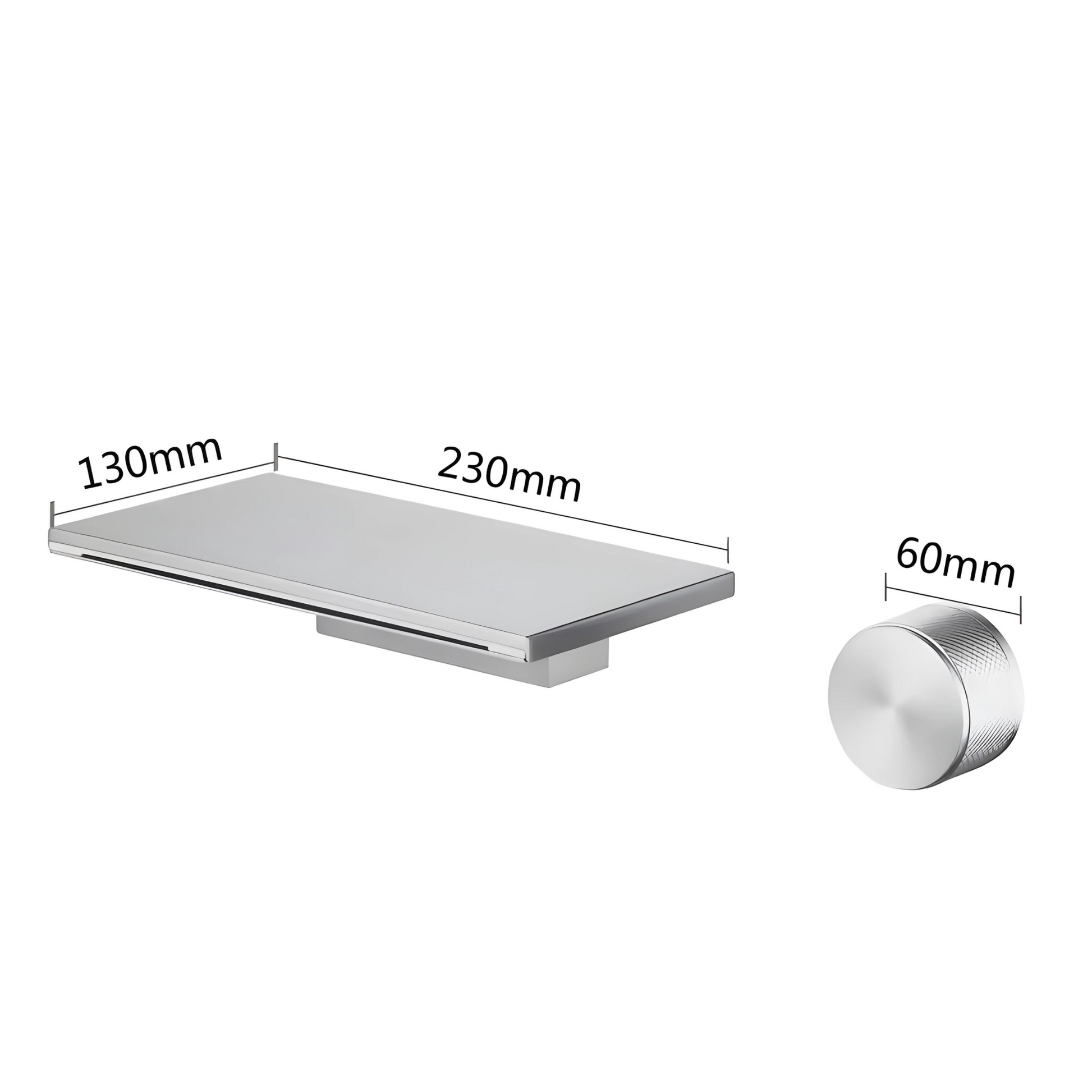 Cinabro Robinet de Lavabo Mural Moleté Compact, 5 Finitions