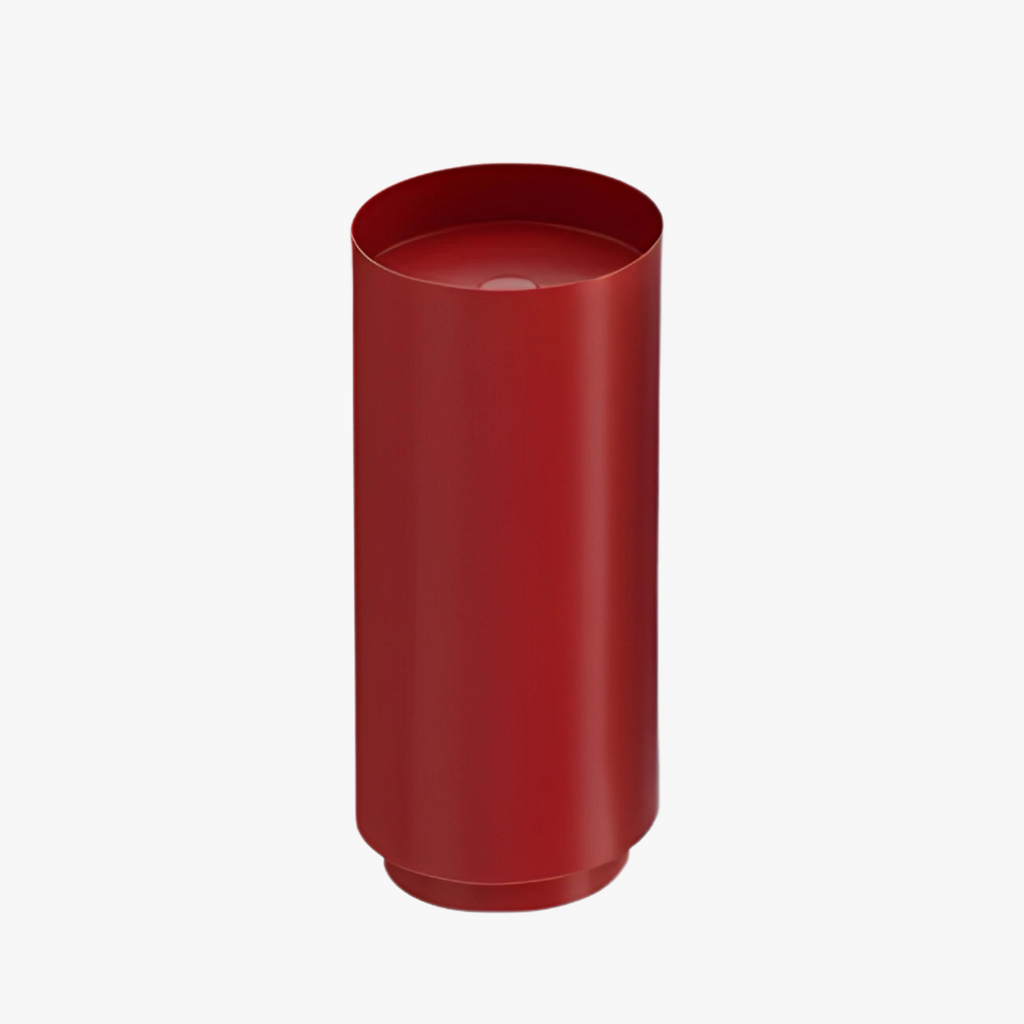 Vasque sur pied ronde sculpturale