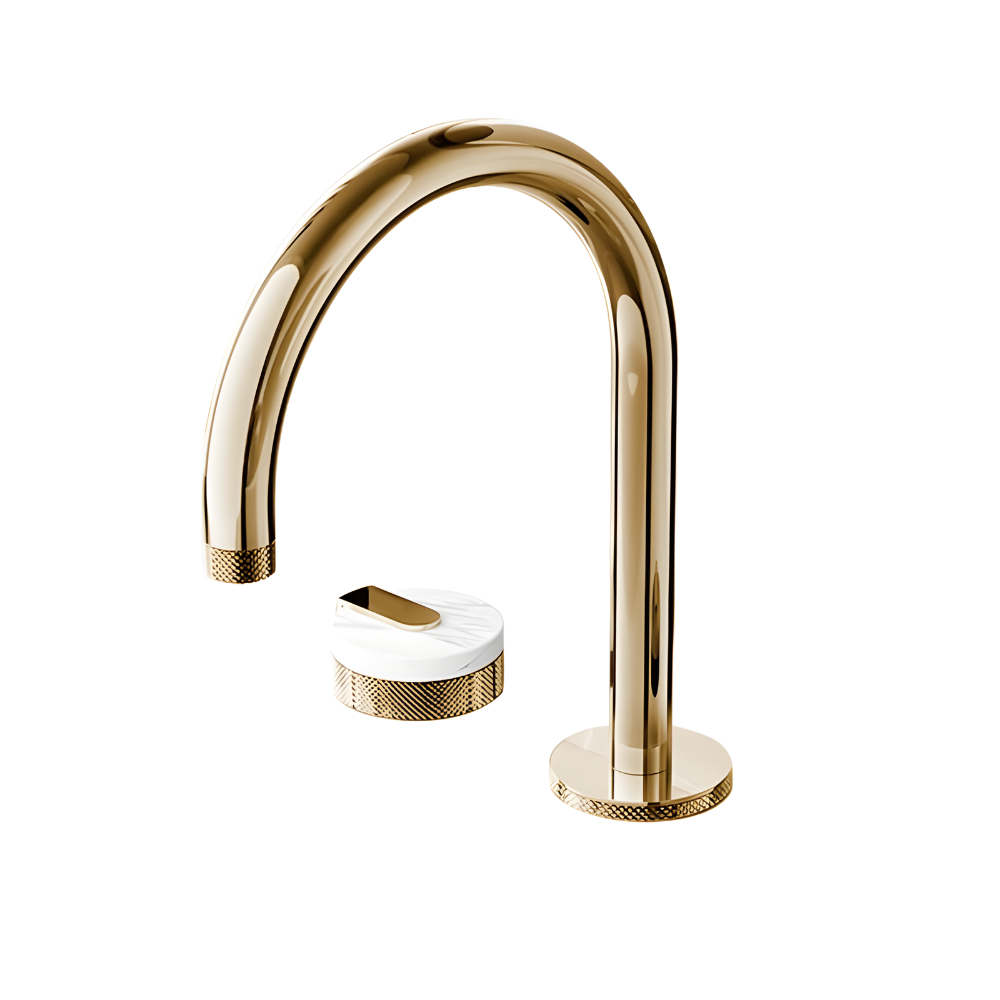Sodalite Mitigeur de Lavabo Artisanal, Molettes en Marbre