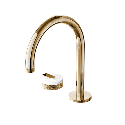 Sodalite Mitigeur de Lavabo Artisanal, Molettes en Marbre