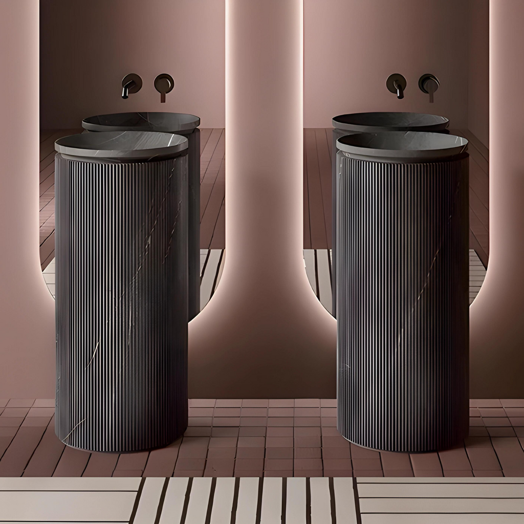 Vasque sur pied en marbre Pietra Grey