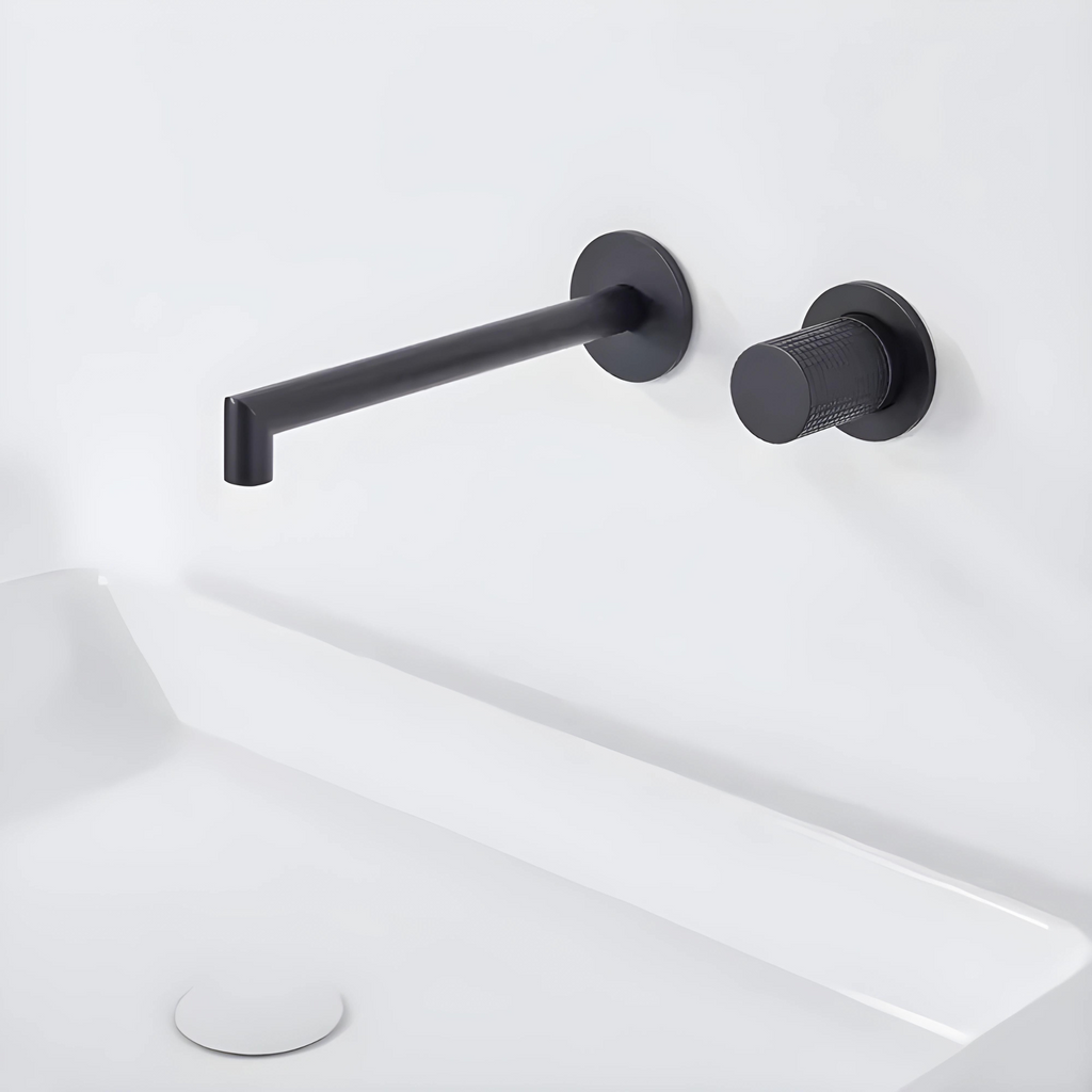 Mica Robinet de Lavabo Mural Moleté, 5 Finitions
