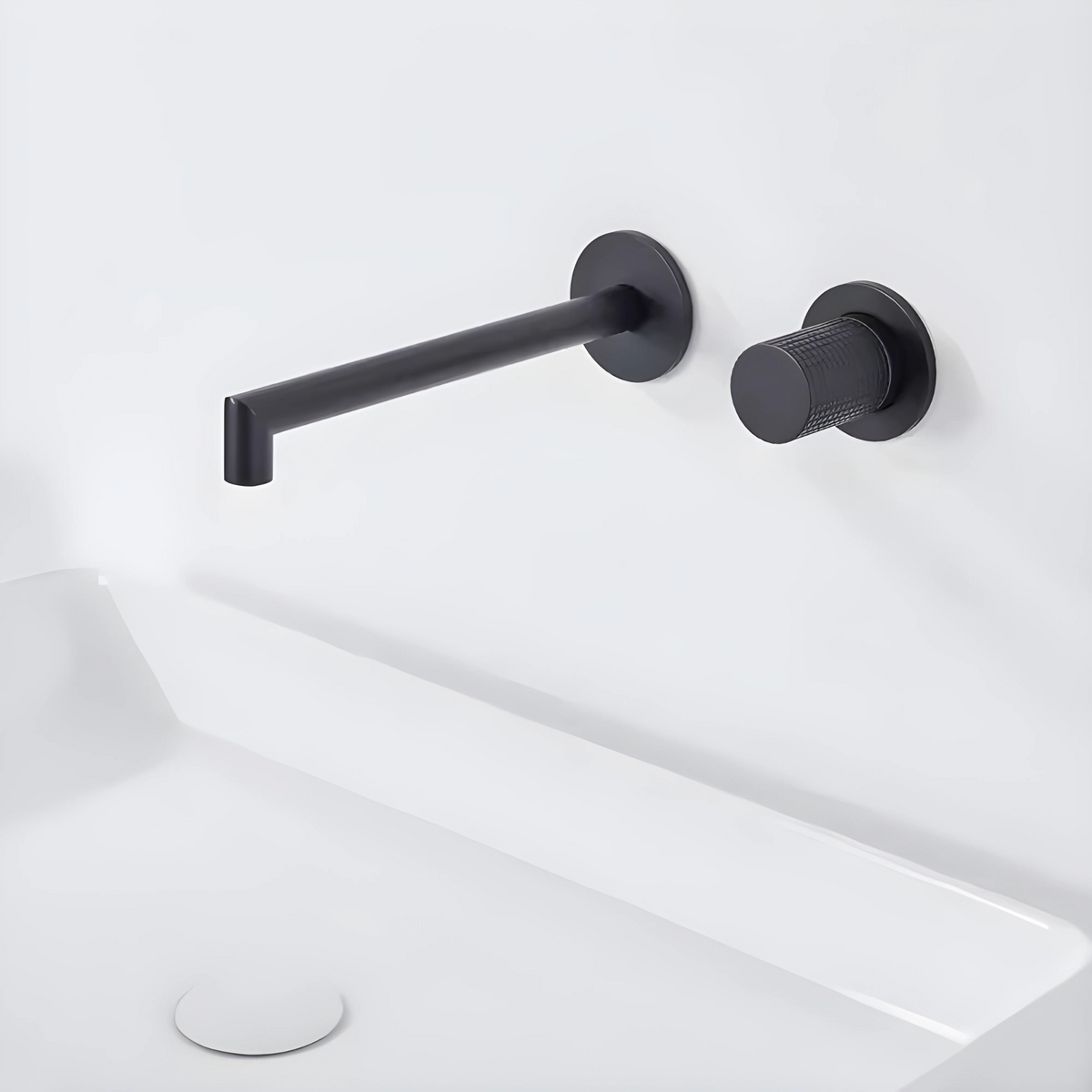 Mica Robinet de Lavabo Mural Moleté, 5 Finitions