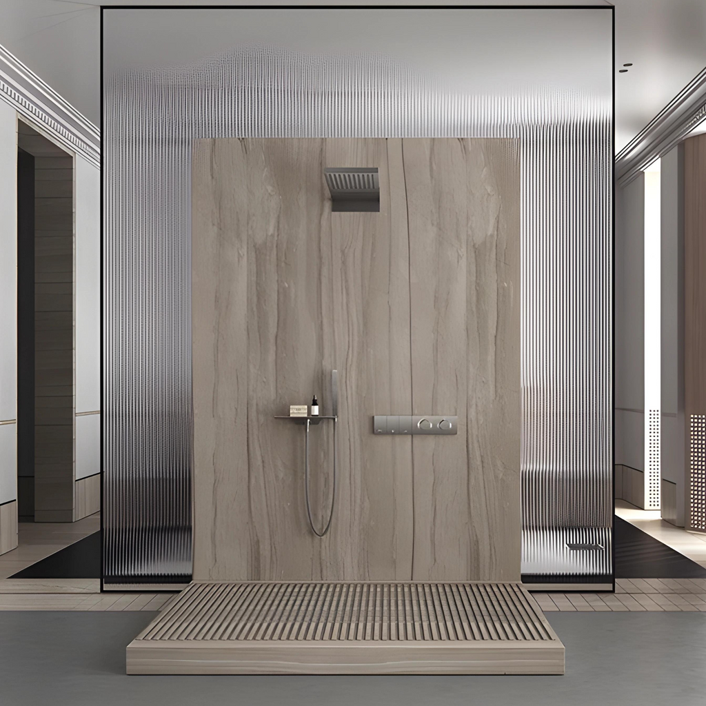 Colonne de douche avec tablette en ardoise