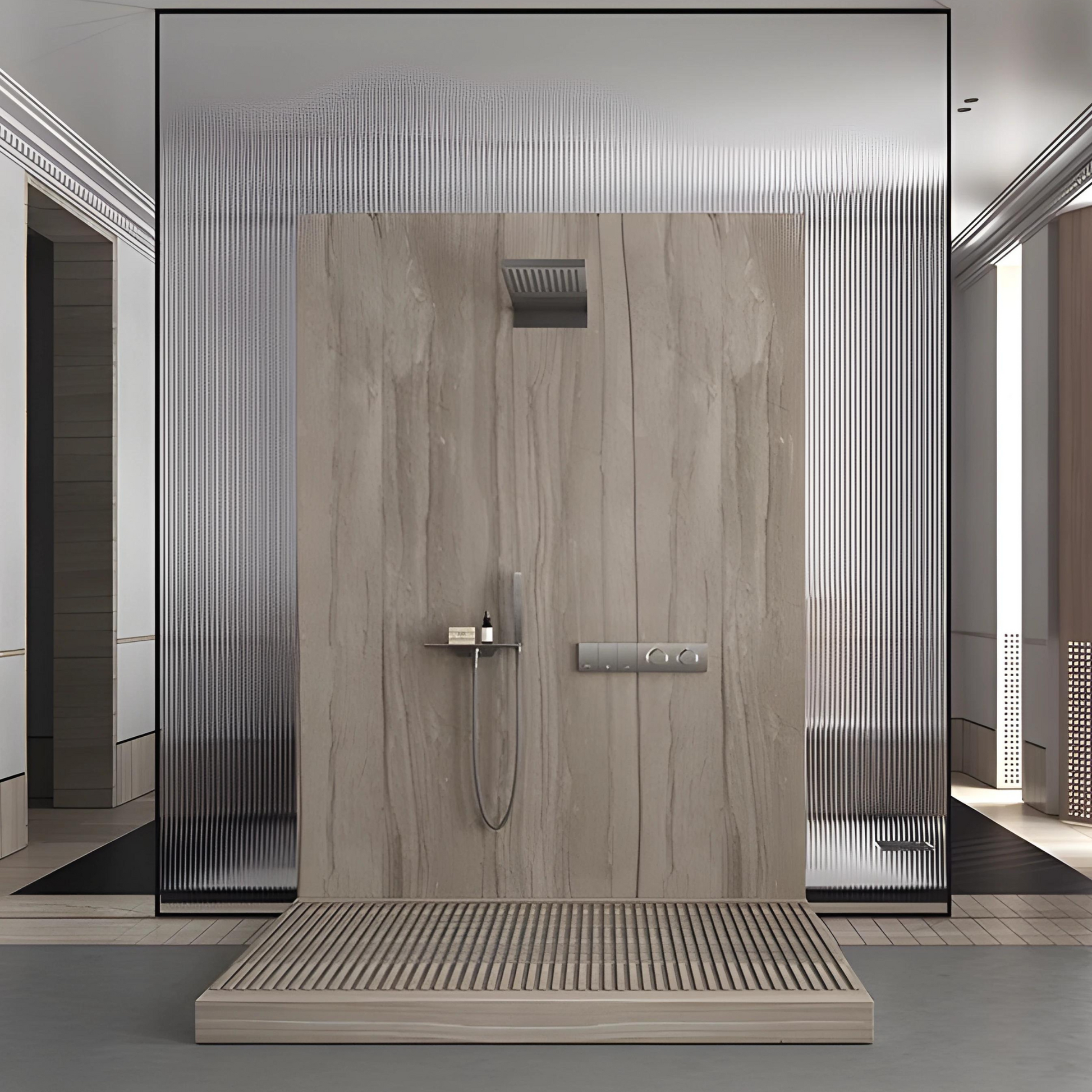 Colonne de douche avec tablette en ardoise