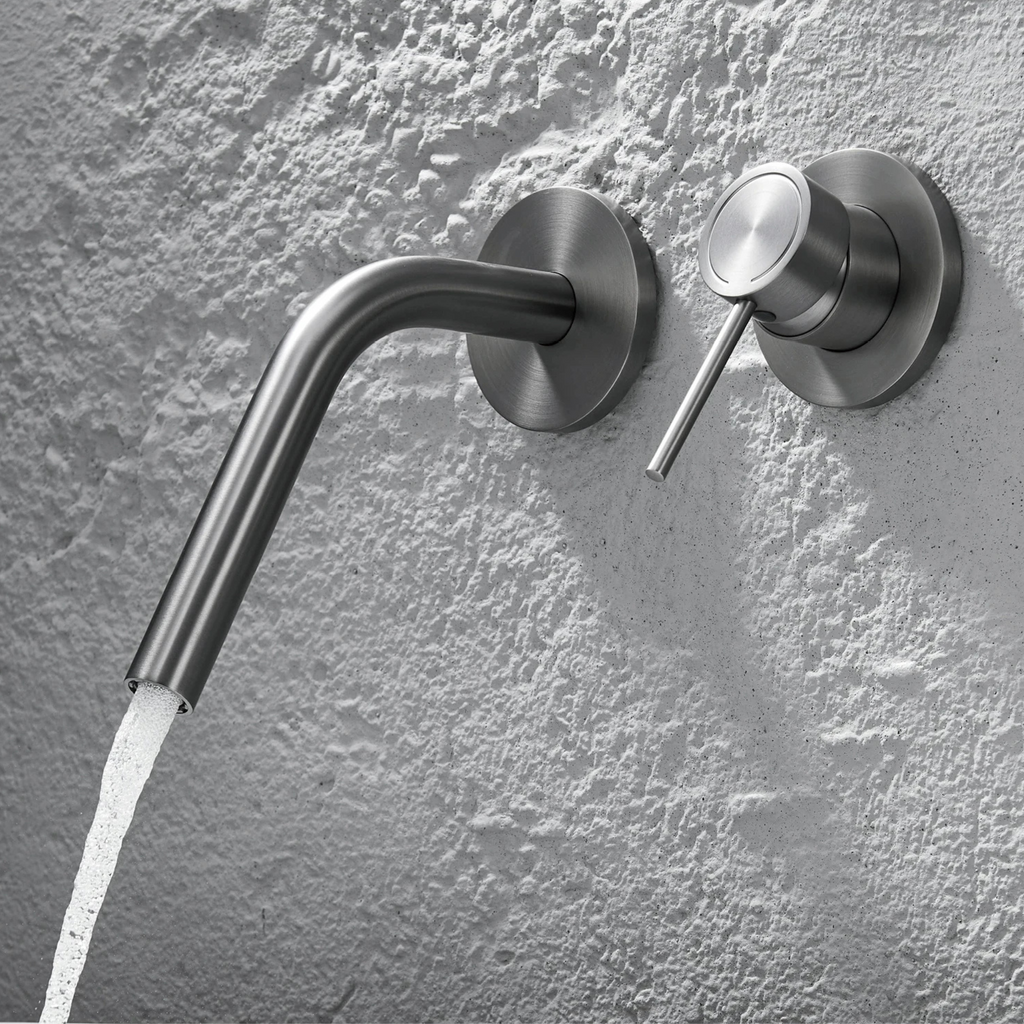 Galena Robinet de Lavabo Mural Moleté, 5 Finitions