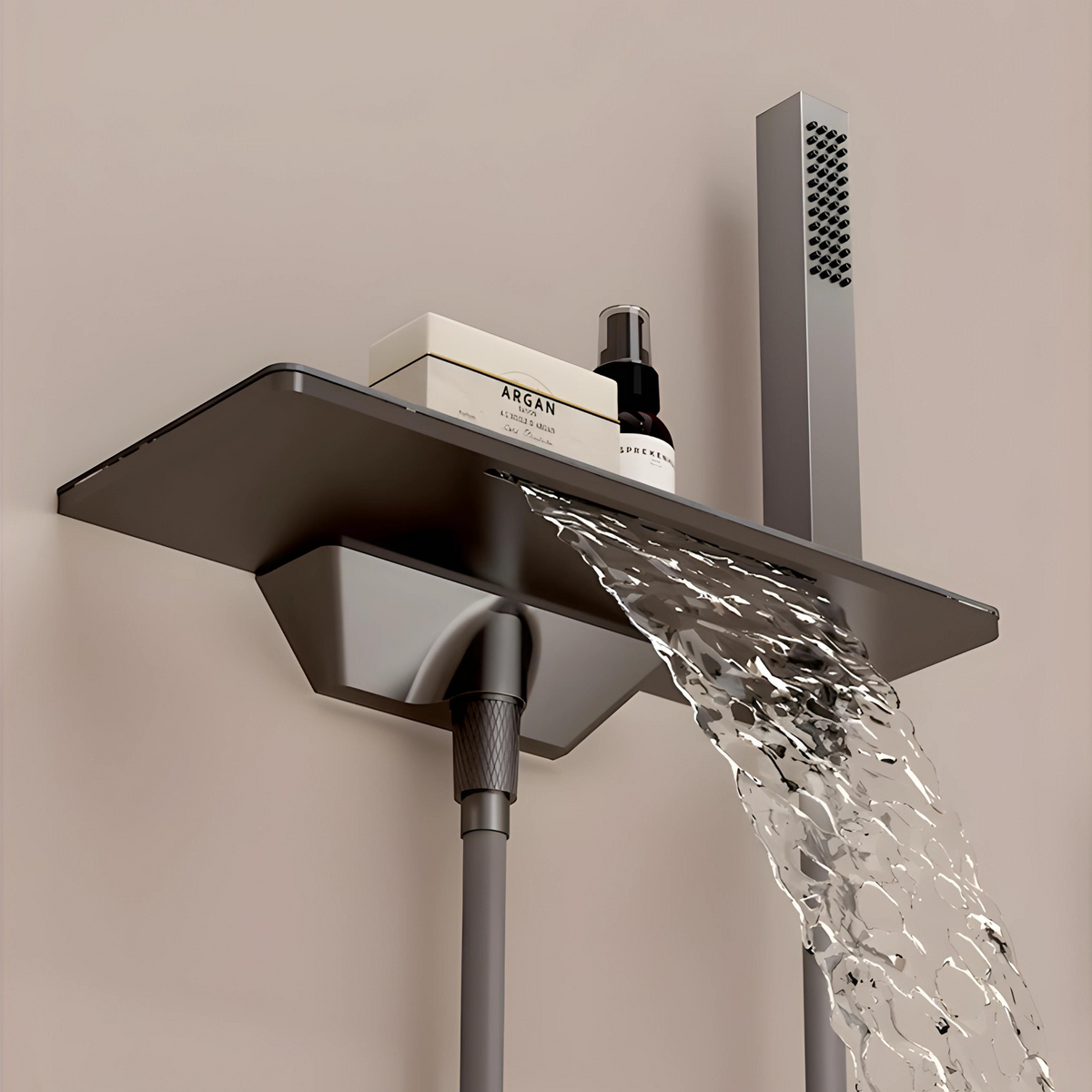 Colonne de douche avec tablette en ardoise