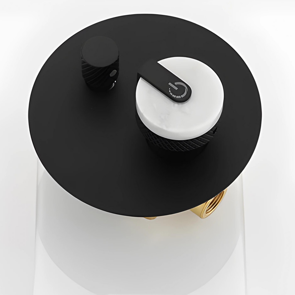 Colonne de douche noir mat molettes en marbre