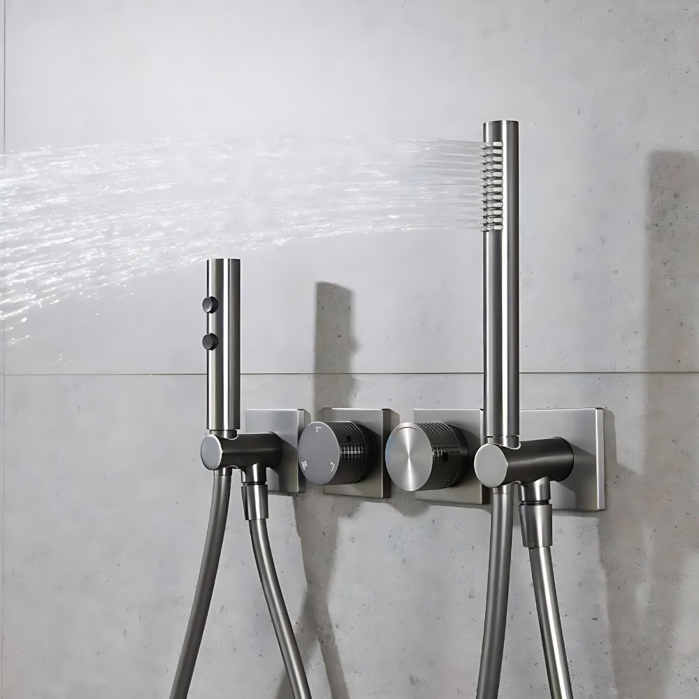 Colonne de douche pluie XXL avec fonction bidet