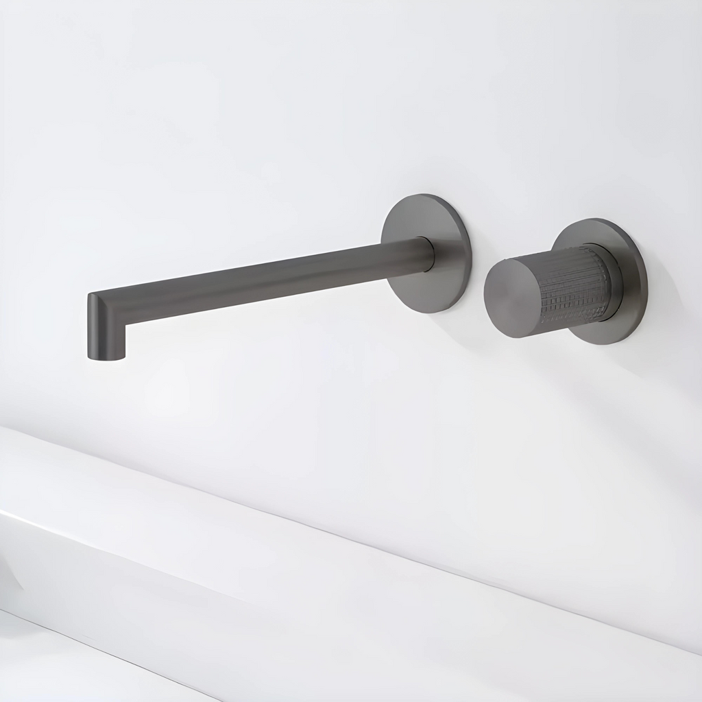 Mica Robinet de Lavabo Mural Moleté, 5 Finitions