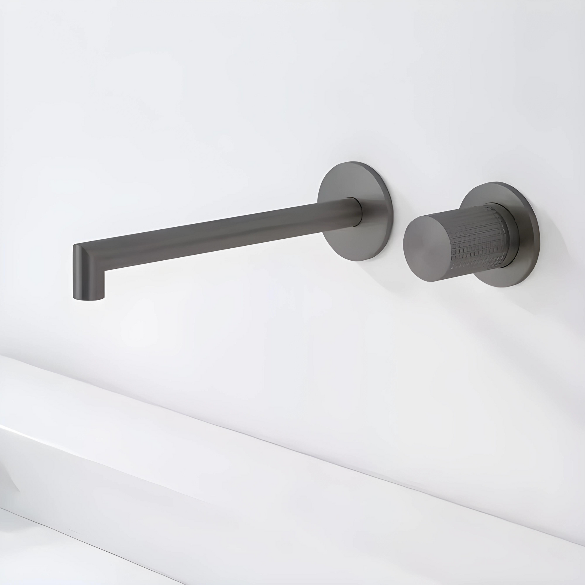 Mica Robinet de Lavabo Mural Moleté, 5 Finitions