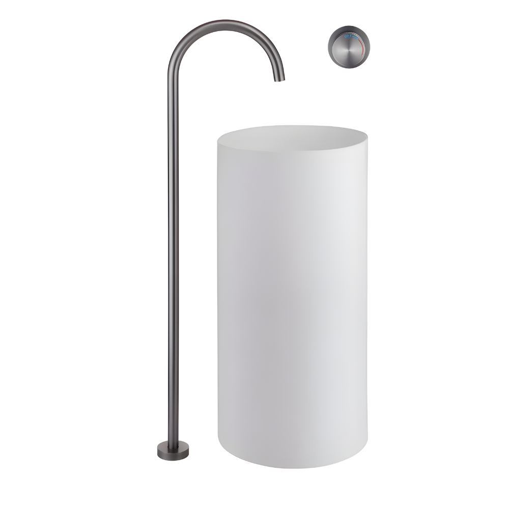 Torbernite Robinet de Baignoire sur Pied Moleté, 4 Finitions