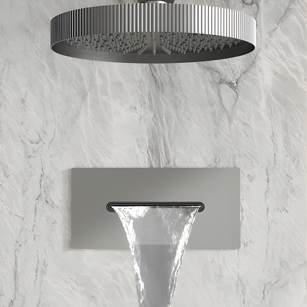 Colonne de douche striée triple fonction