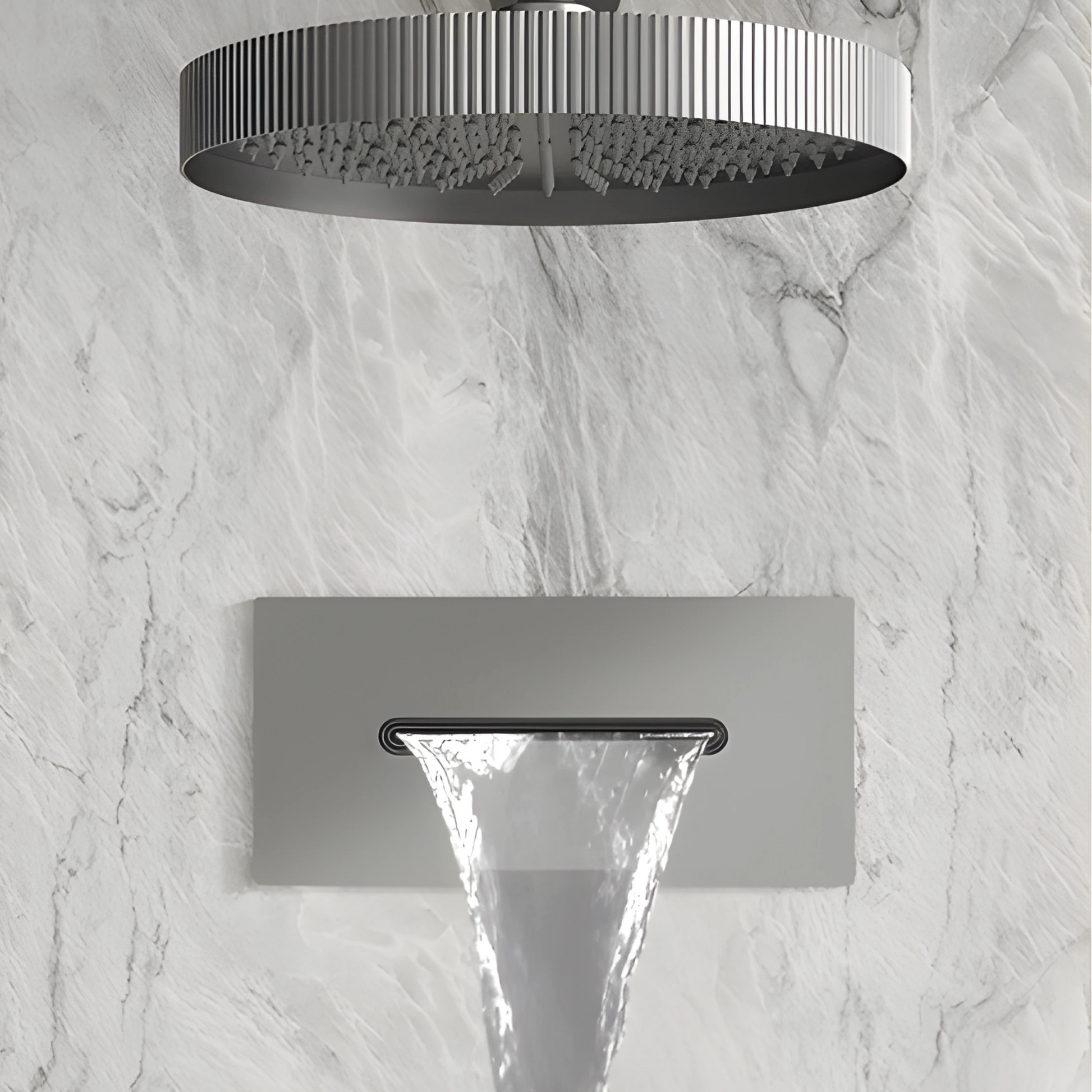 Colonne de douche striée triple fonction